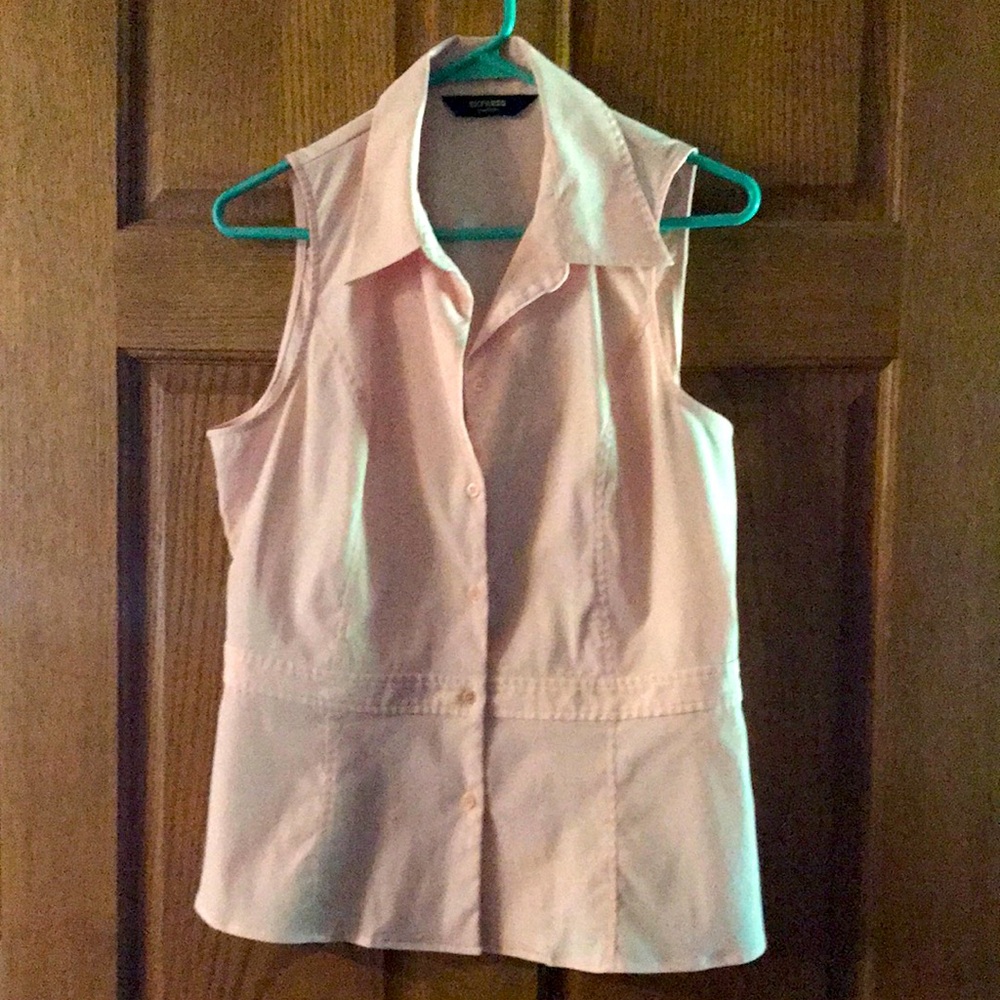 EXPRESS Pink Sleeveless Dress Blouse 13/14